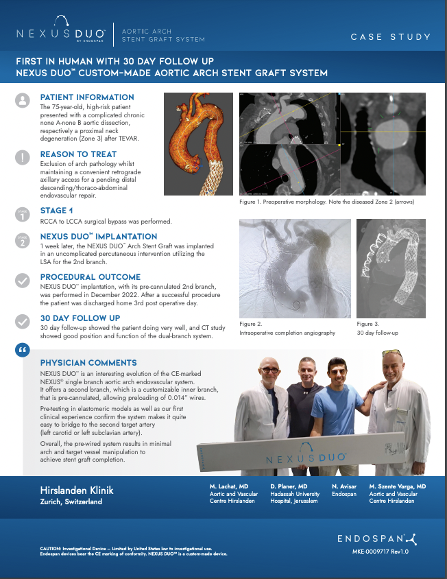 NEXUS DUO Featured Case - Zürich, Switzerland