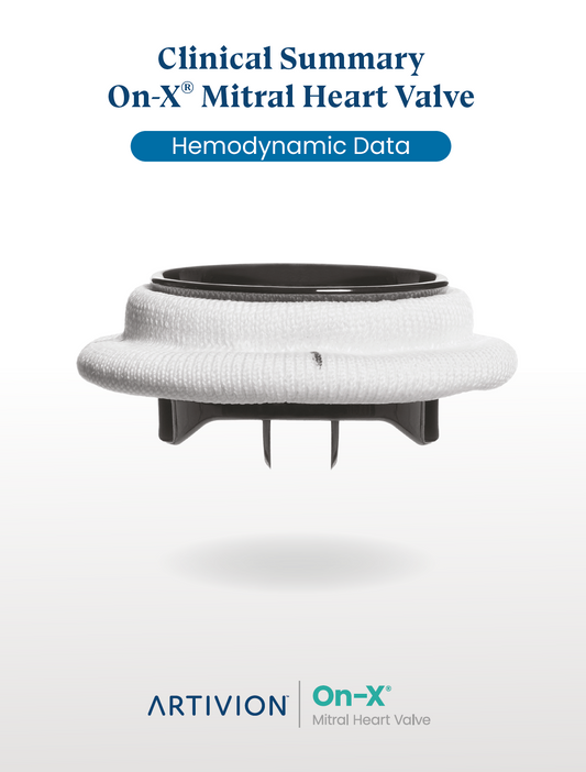 Clinical Summary On-X Mitral Heart Valve - Hemodynamic Data