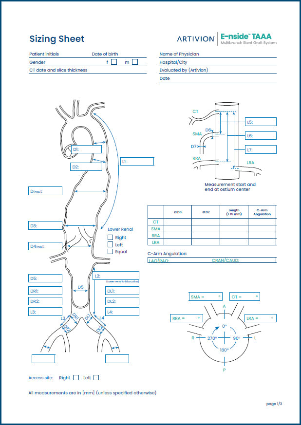 E-nside Sizing booklet