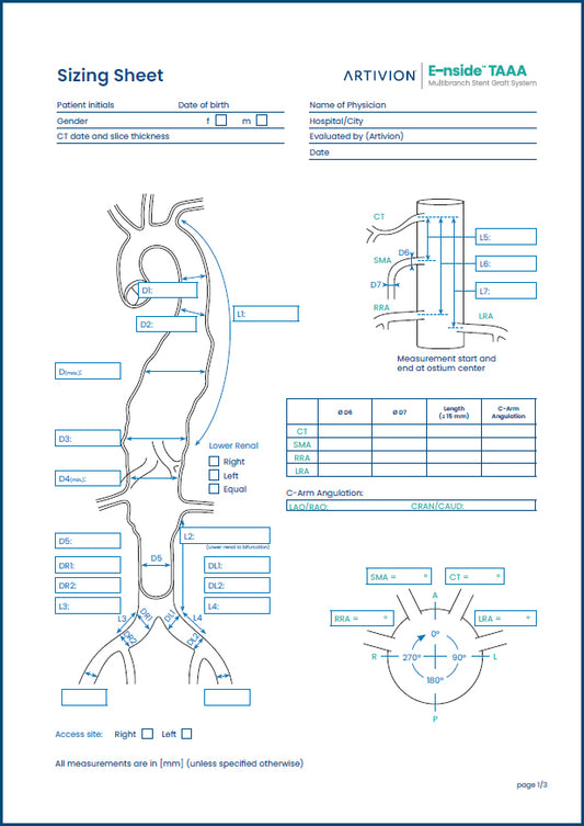 E-nside Sizing booklet